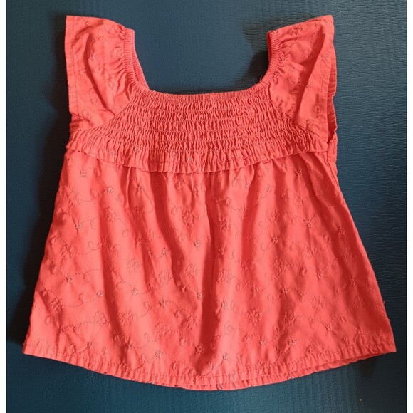 Shirt 18 months Healthtex Girl's Sleeveless Pink Shirring Baby Top - Picture 1 of 3